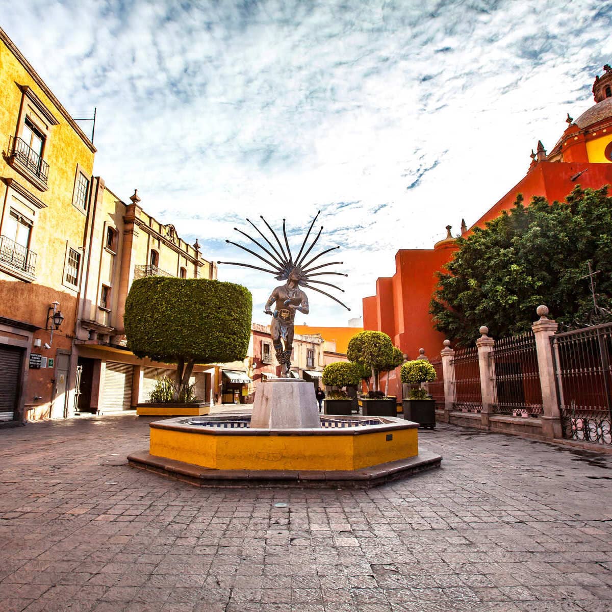 Colonial Plaza In Queretaro, Mexico