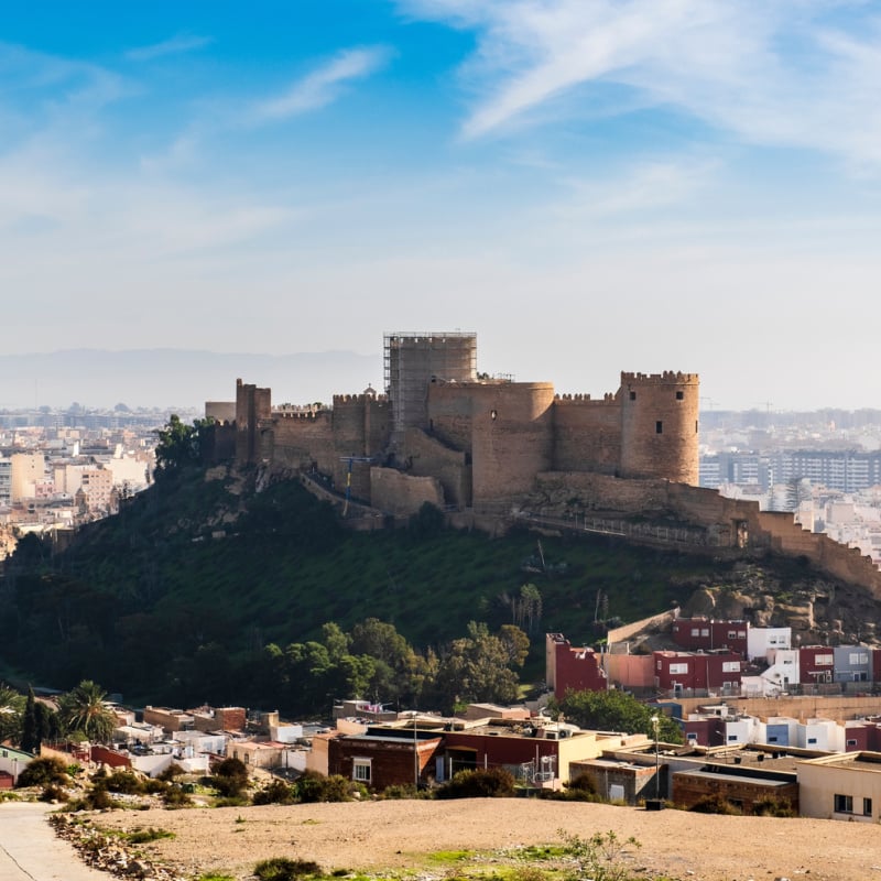 Almeria Castle In Spain