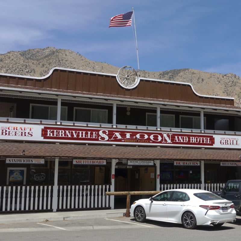 Historic hotel and saloon on Kernville, CA main strip