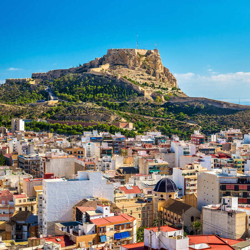 Panoramic View Of Alicante, Province Of Valencia, Southern Spain, Southern Europe