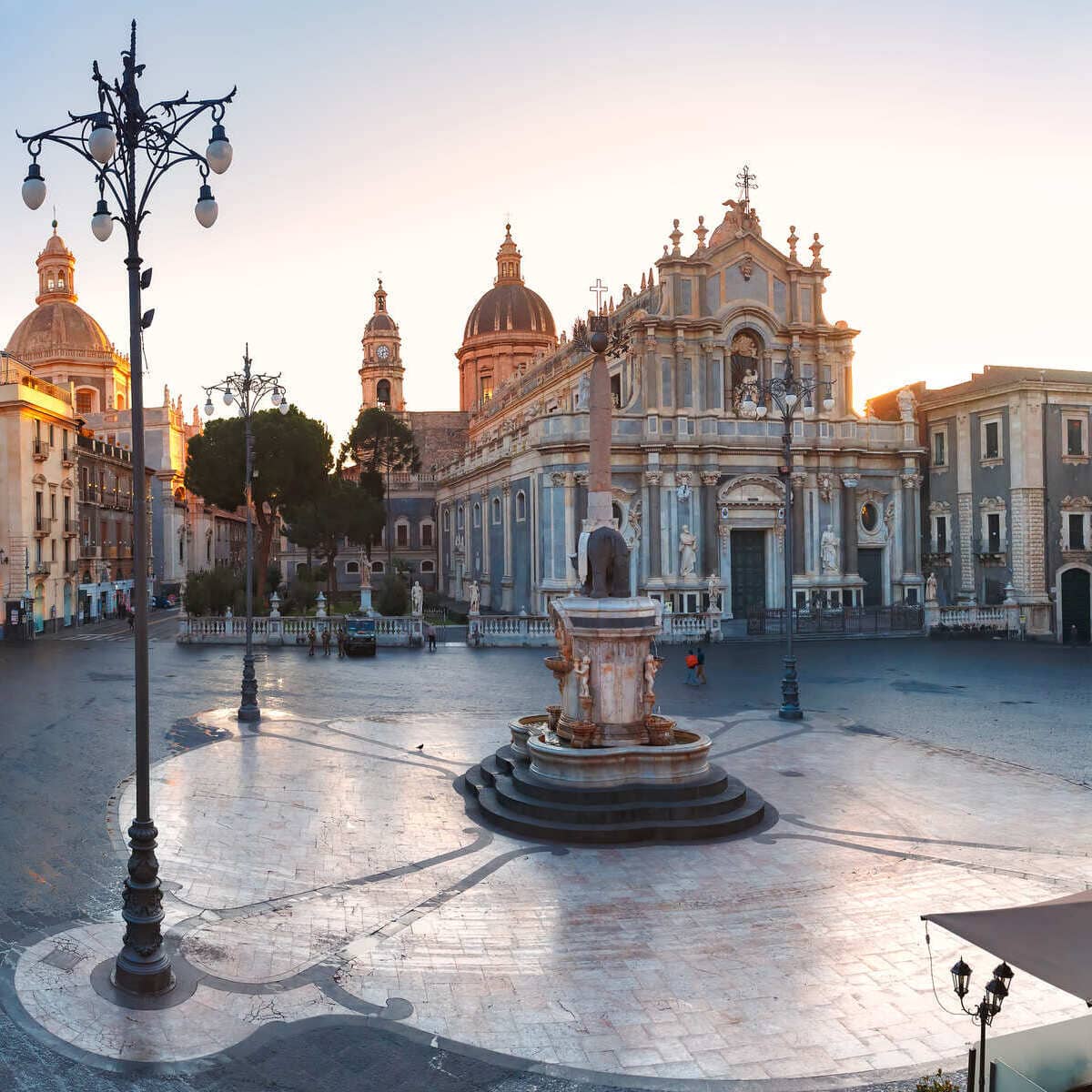 Piazza Del Duomo In Catania, Sicily, Italy