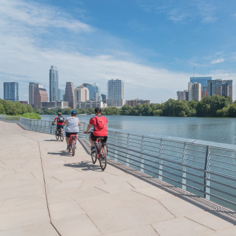 Cyclists in Austin, Texas