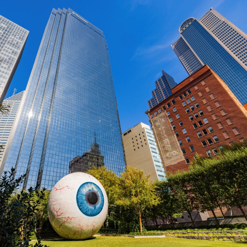 Eyeball Art Downtown Dallas 