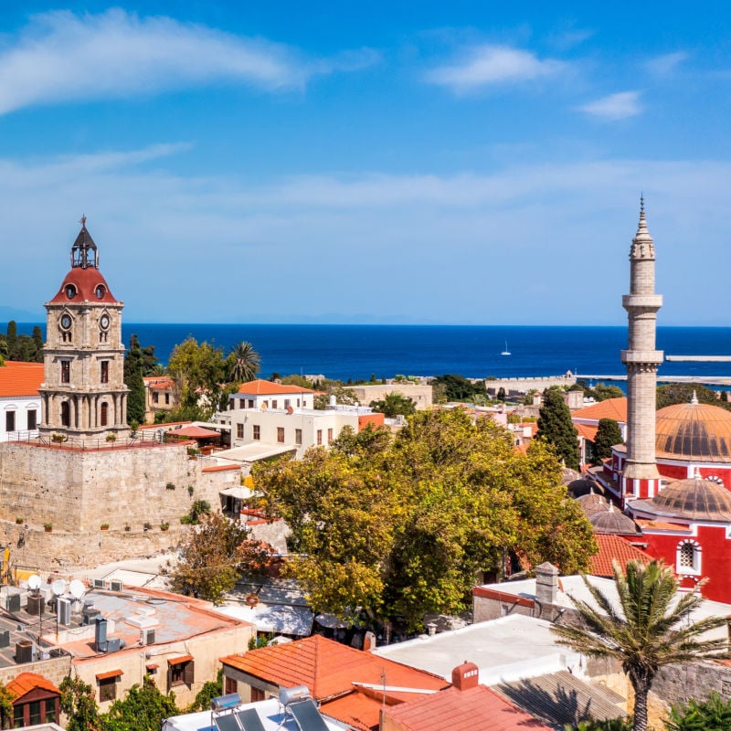 View Of Rhodes Old Town, Greece