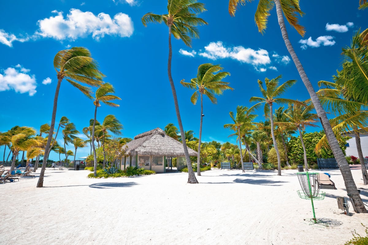 White sand beach in Islamorada, Florida