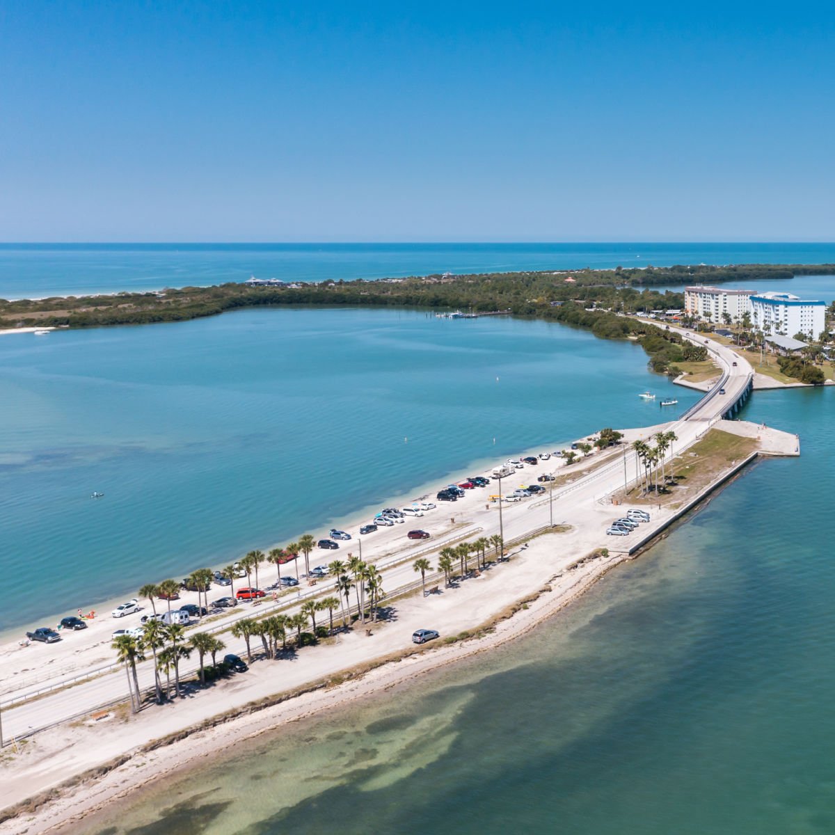 Aerial view of Honeymoon Island, Florida