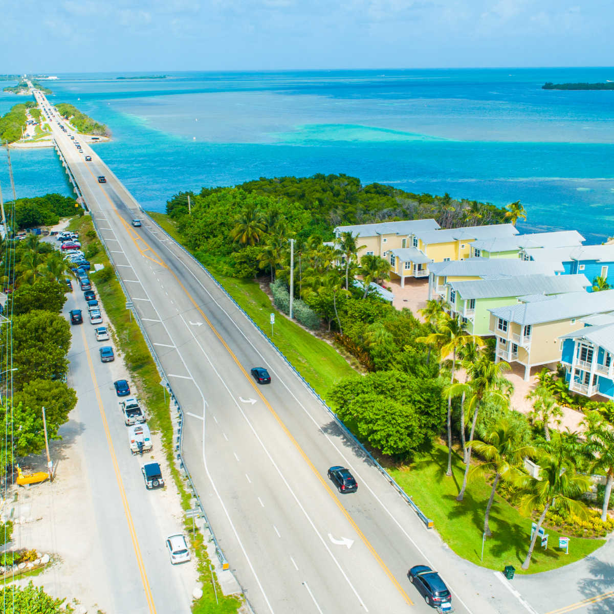 Aerial view of Florida road