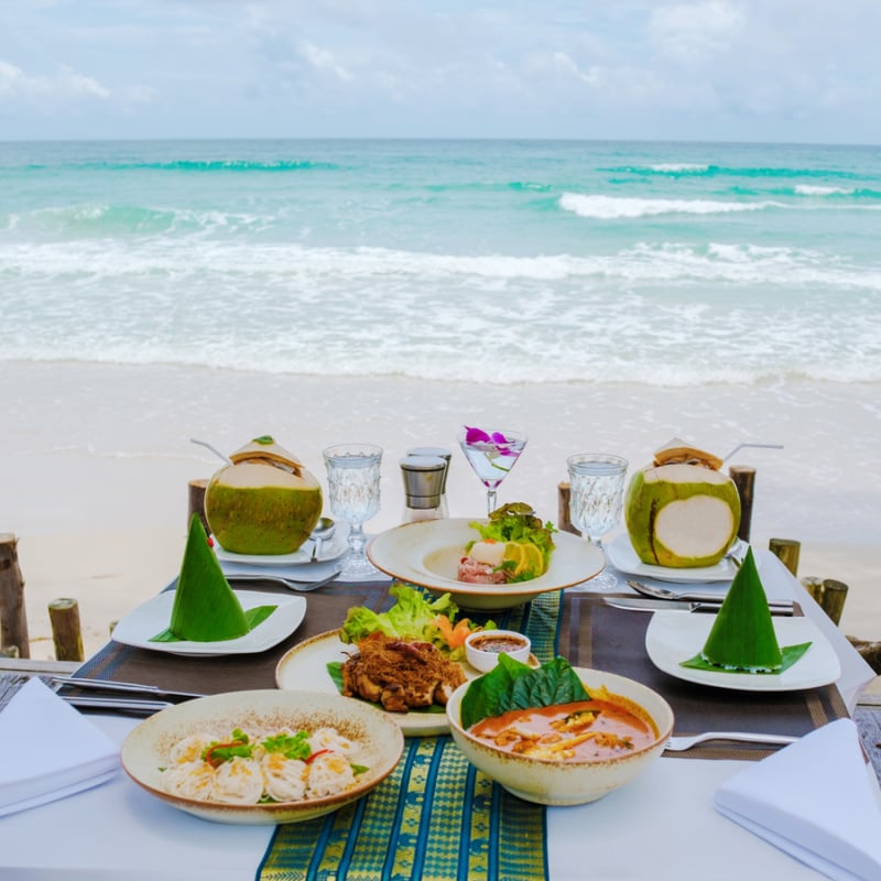 Beachside dinner at Koh Kood resort