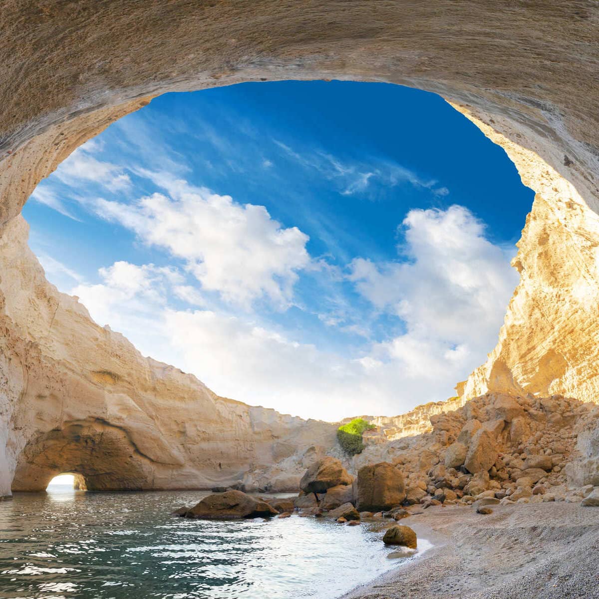 Cave In Milos, Greece