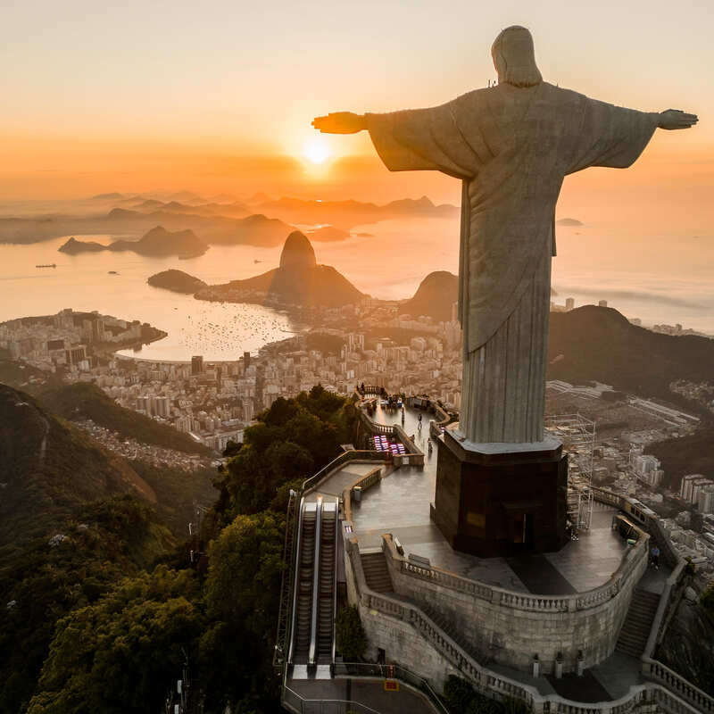 Christ The Redeemer In Rio De Janeiro, Brazil, South America