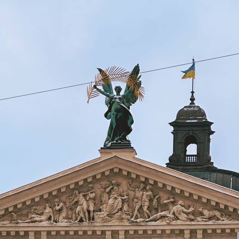 Close Up Of The National Opera In Lviv, Ukraine