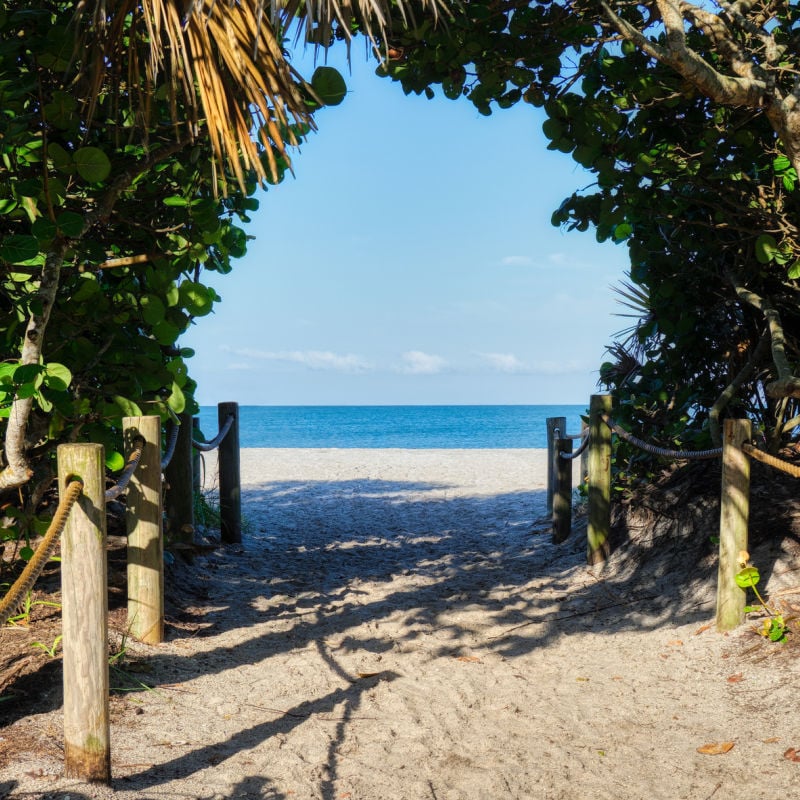 Entrance to  Blind Pass Beach in Englewood, FL