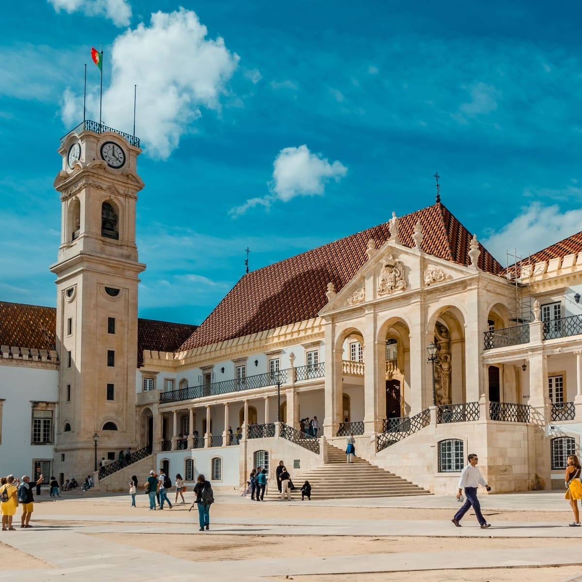 Inner Patio Of University Of Coimbra, Portugal