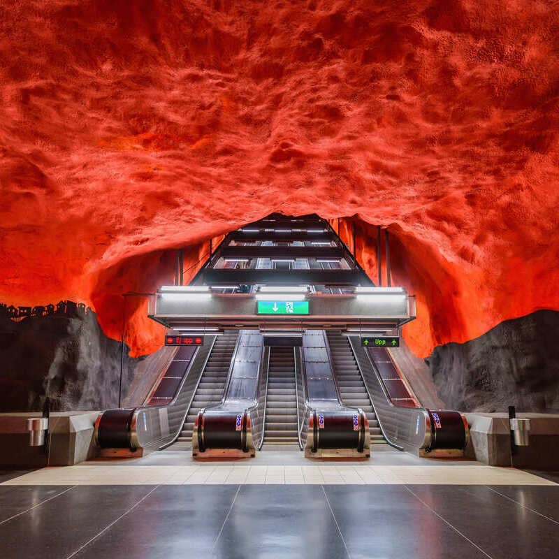 Lava-Shaped Metro Station In Stockholm, Sweden