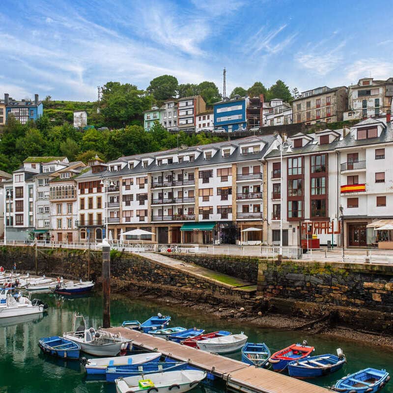 Luarca Village In Asturias, Spain