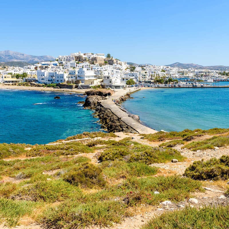 Panoramic View Of Naxos Island In Greece