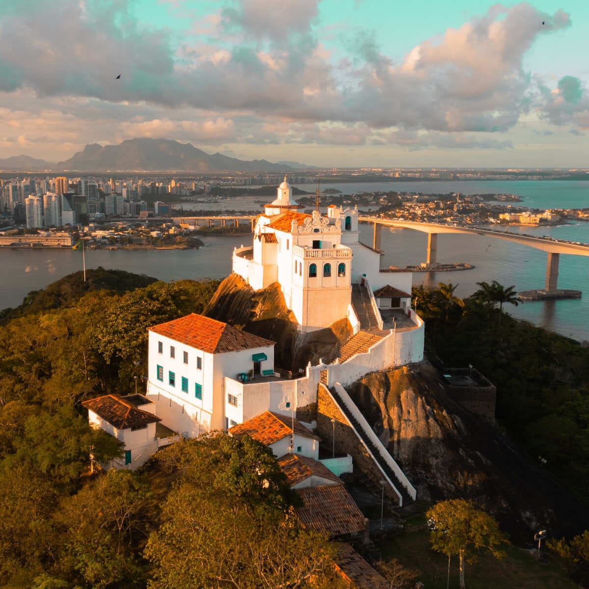 Panoramic View Of Penha Monastery In Vitoria, Brazil