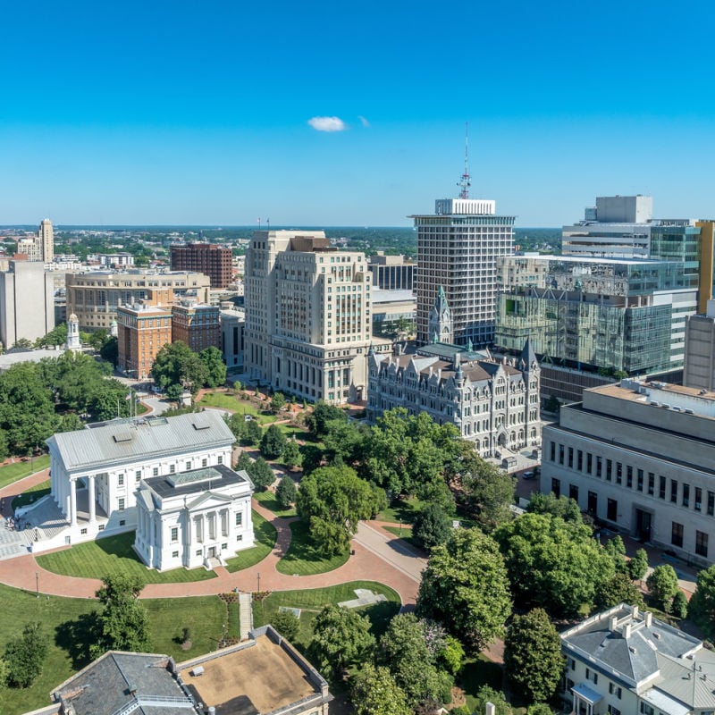 Richmond's cityscape on nice day