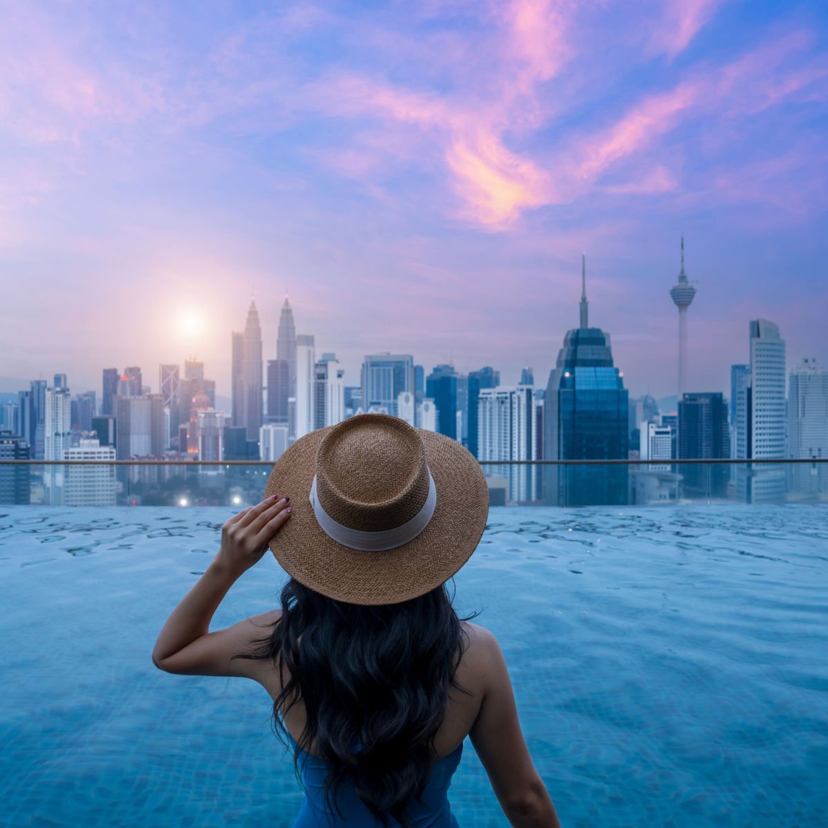 Rooftop pool in Kuala Lumpur