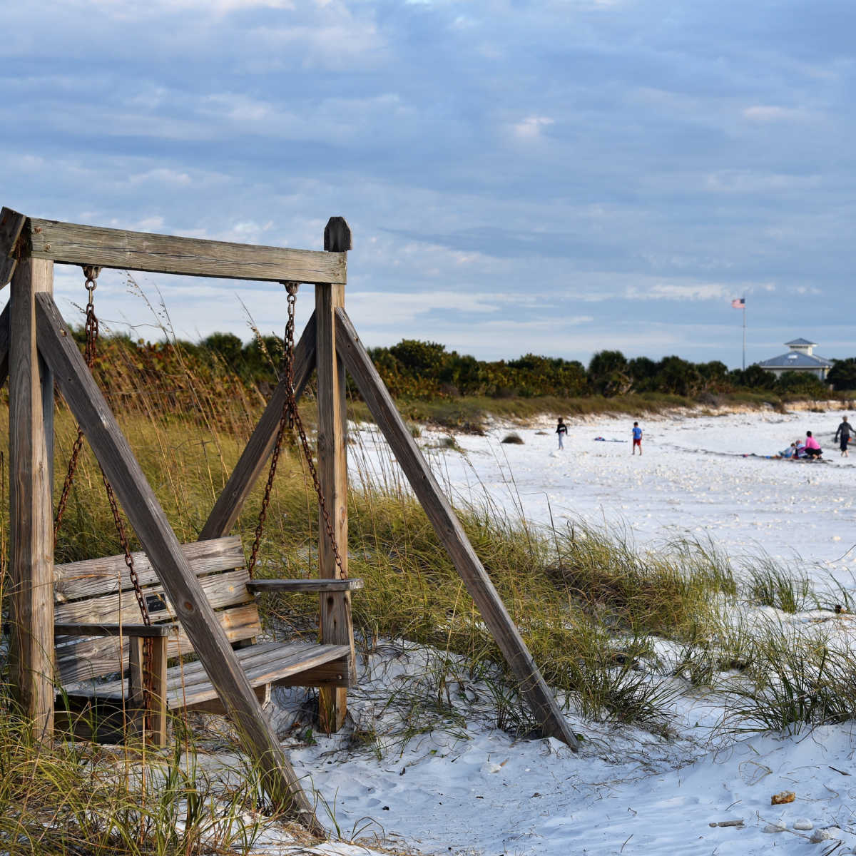 Swing on Honeymoon Island beach