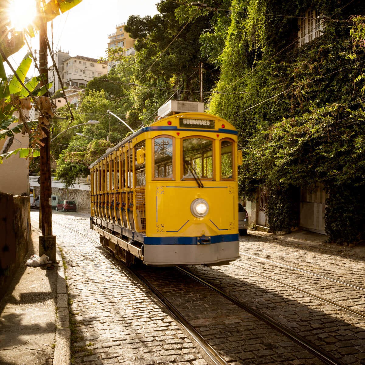 Yellow Trams In Santa Teresa, Rio de Janeiro, Brazil