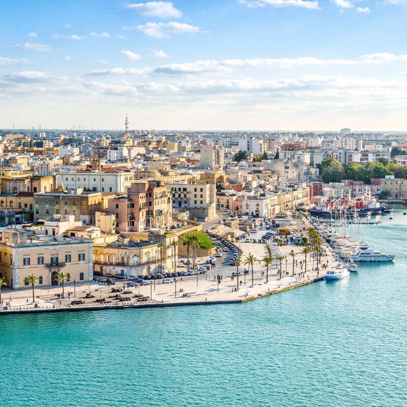 Aerial View Of Brindisi Port In Italy