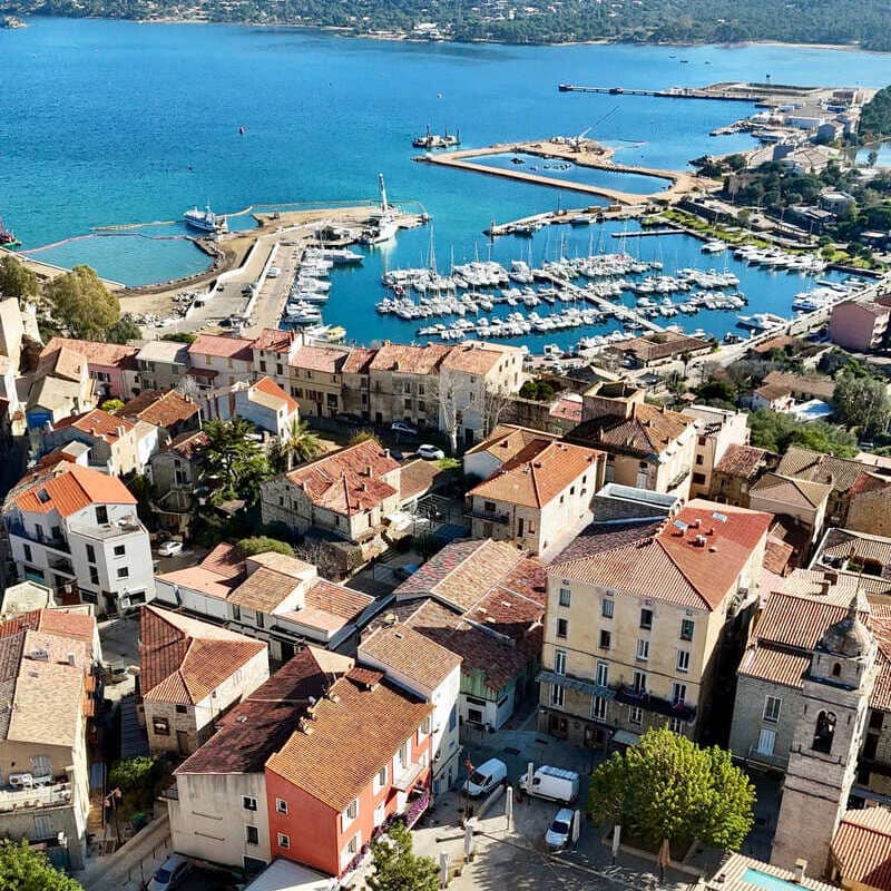 Aerial View Of Porto-Vecchio, Corsica, France