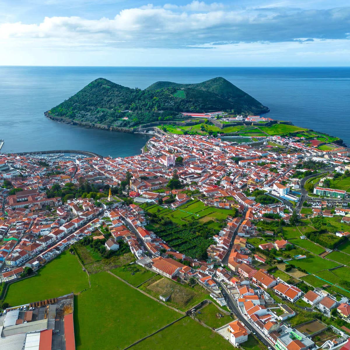 Aerial View Of Terceira Island, Portugal