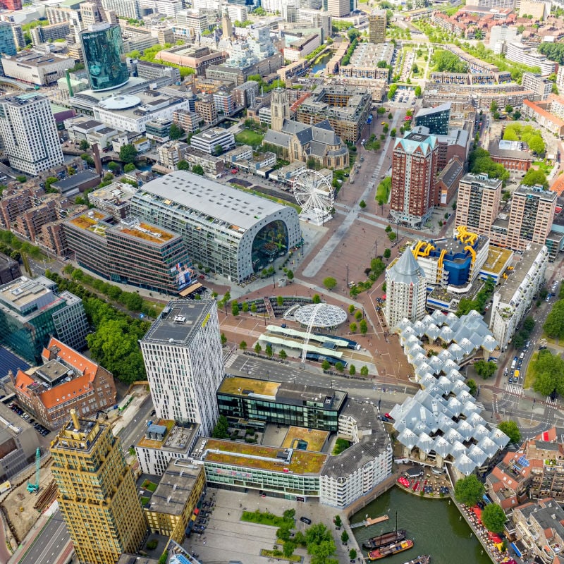 Aerial view of Rotterdam