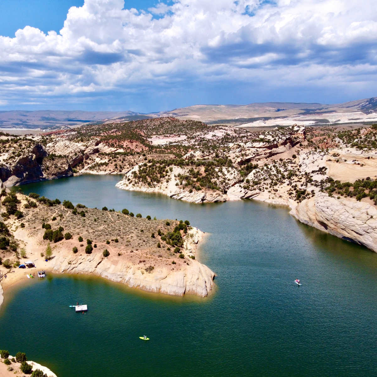 Aerial view of Utah's Red Fleet State Park