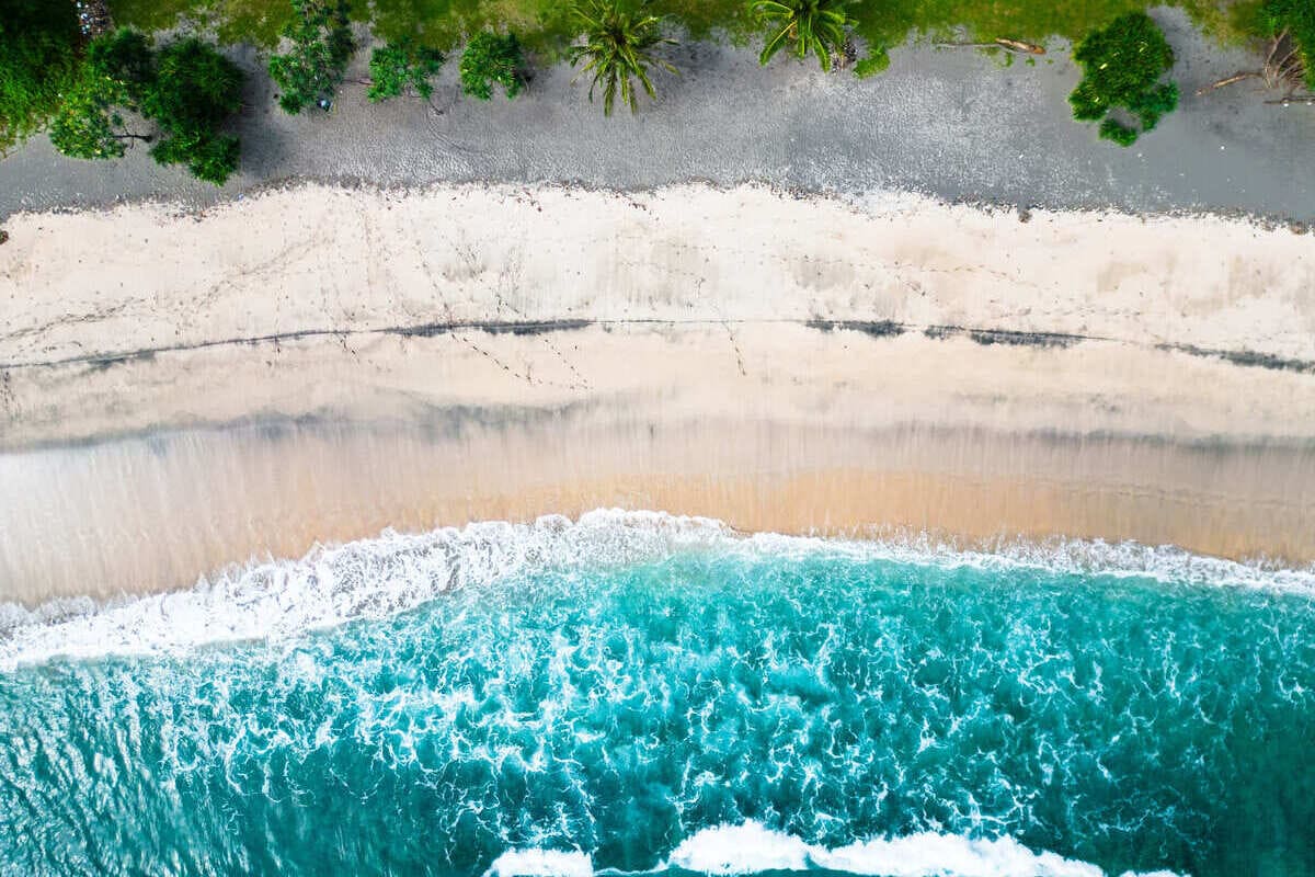 Aerial View Of A Beach In Colima, Mexico