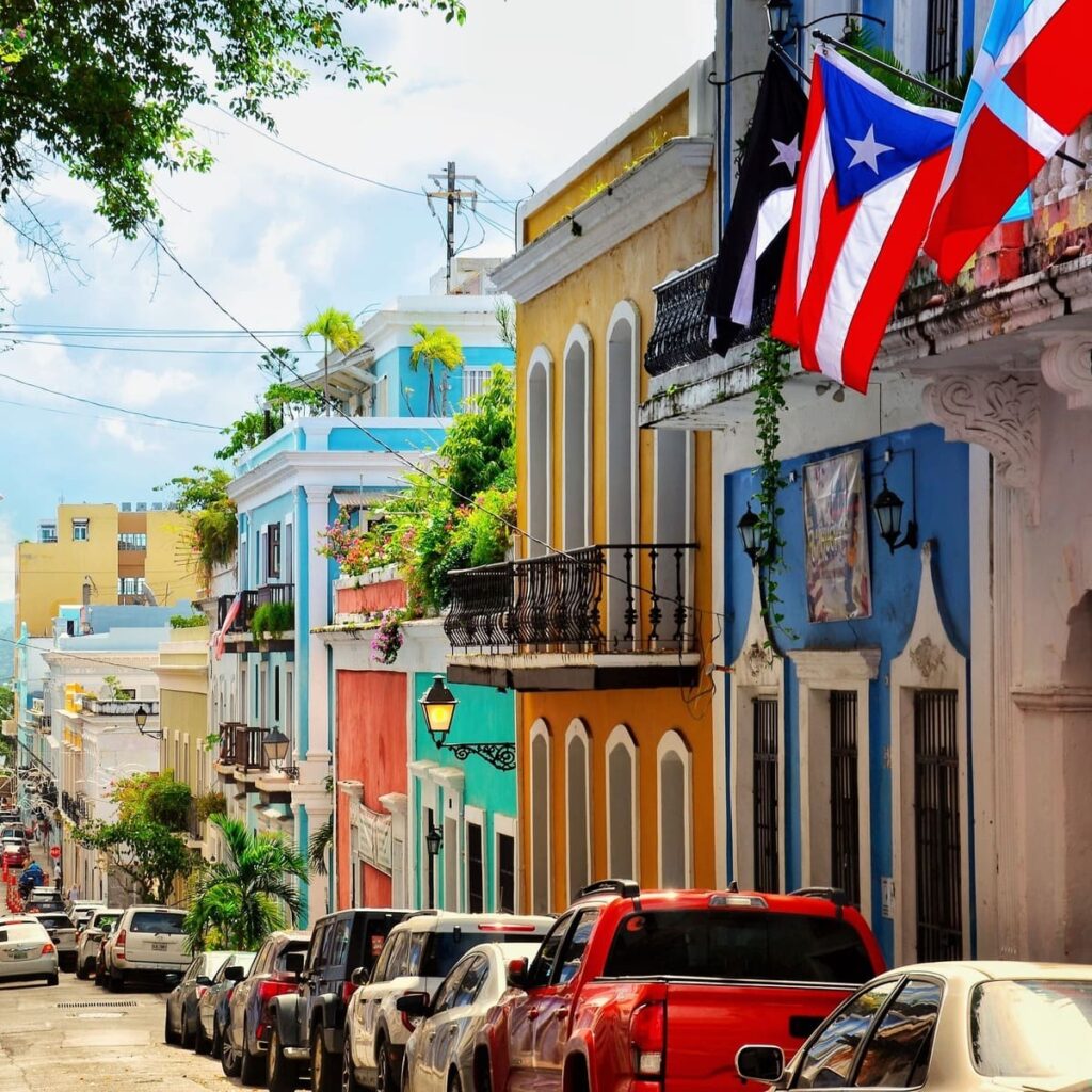 Colorful Houses In Old San Juan Puerto Rico