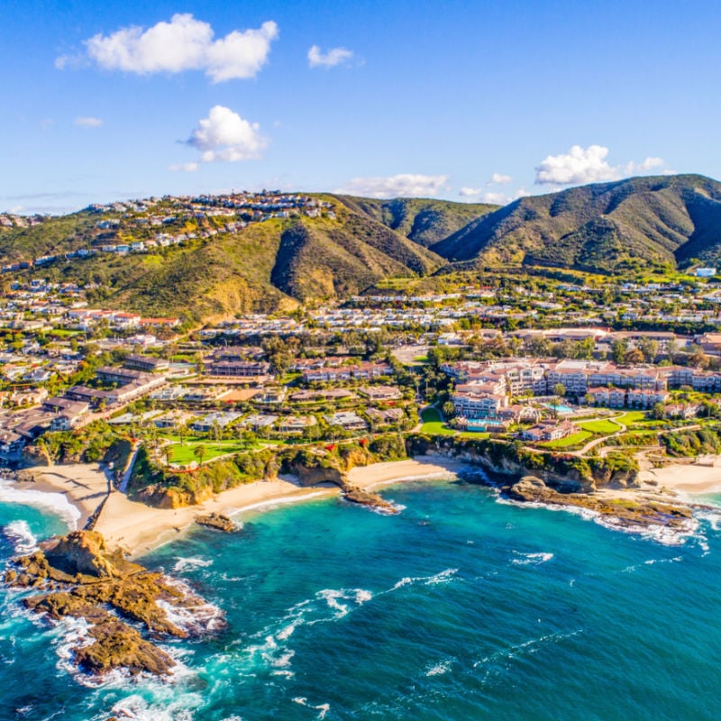 Drone view of Pool at Montage Laguna Beach