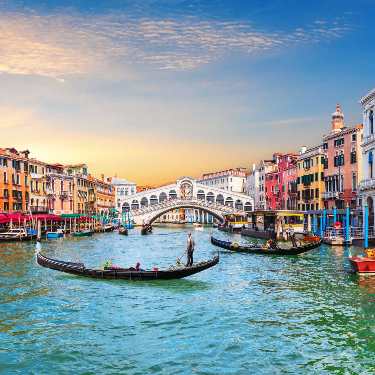 Gondola on the Grand Canal in Venice