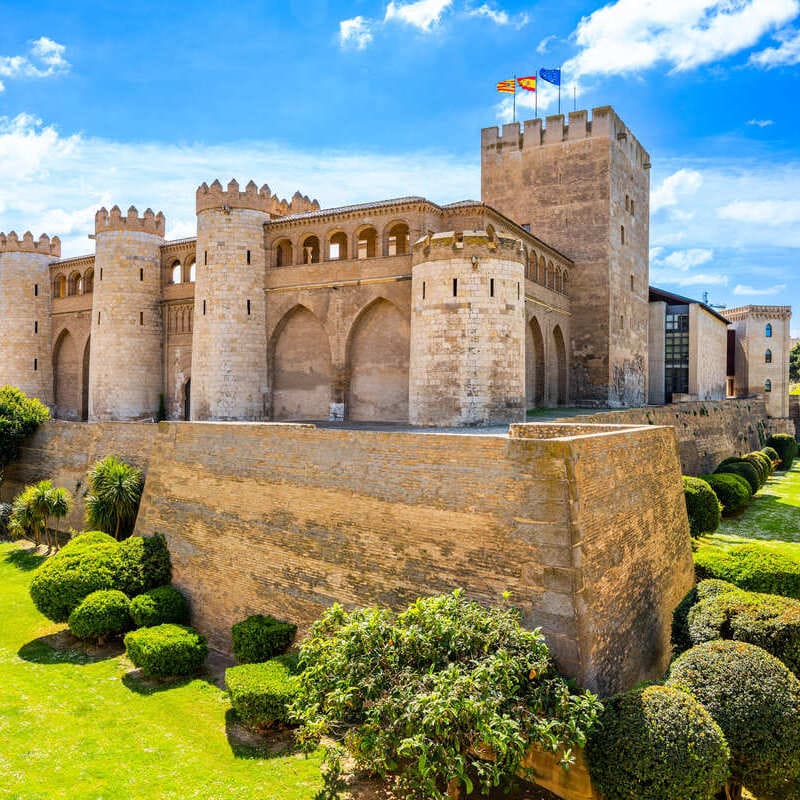 Historic Castle In Zaragoza, Spain