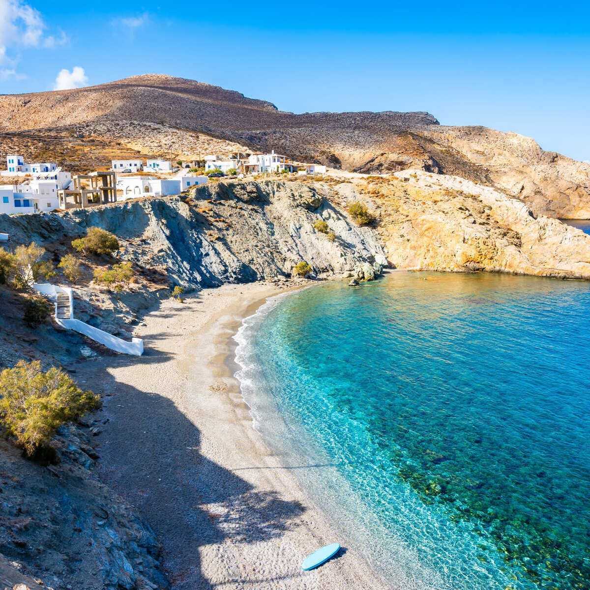 Panoramic View Of A Beach In Folegandros, Greece