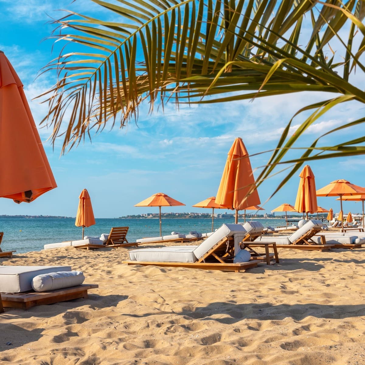 Sandy Beach In Sunny Beach, Bulgaria