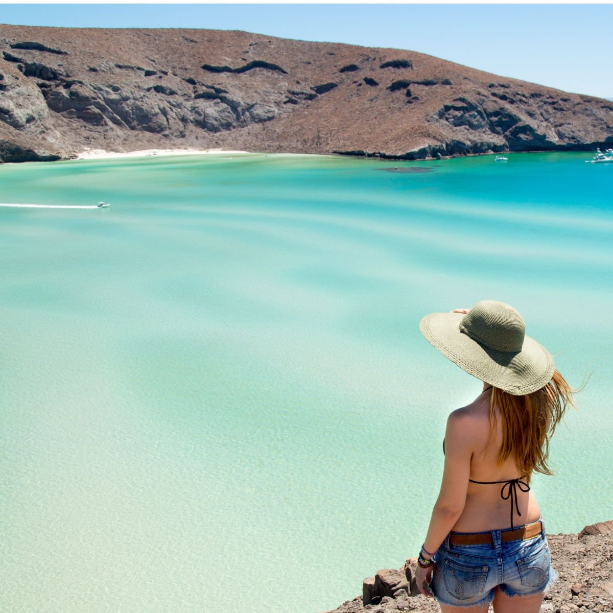 Woman on Balandra Beach La Paz