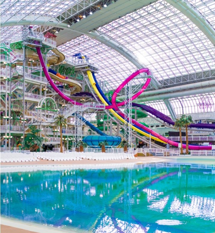 Water slides in the Edmonton West Mall