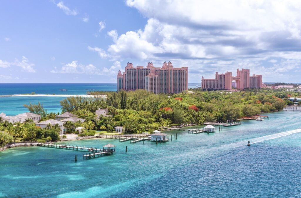 Bahamas Beach and Resort with crystal blue water