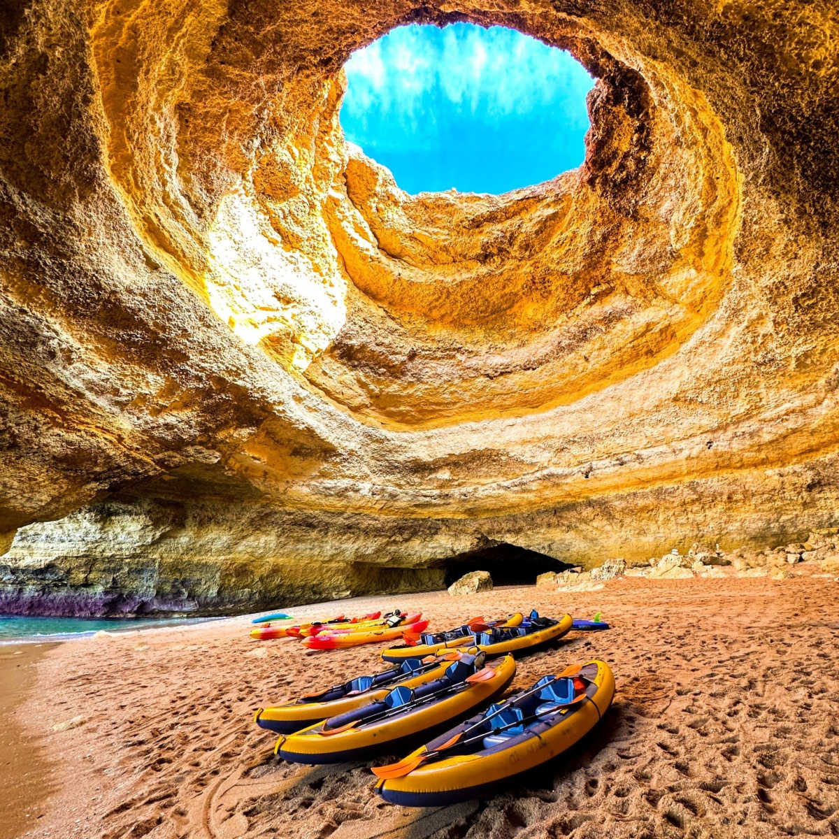 Benagil Cave In The Algarve, Southern Portugal