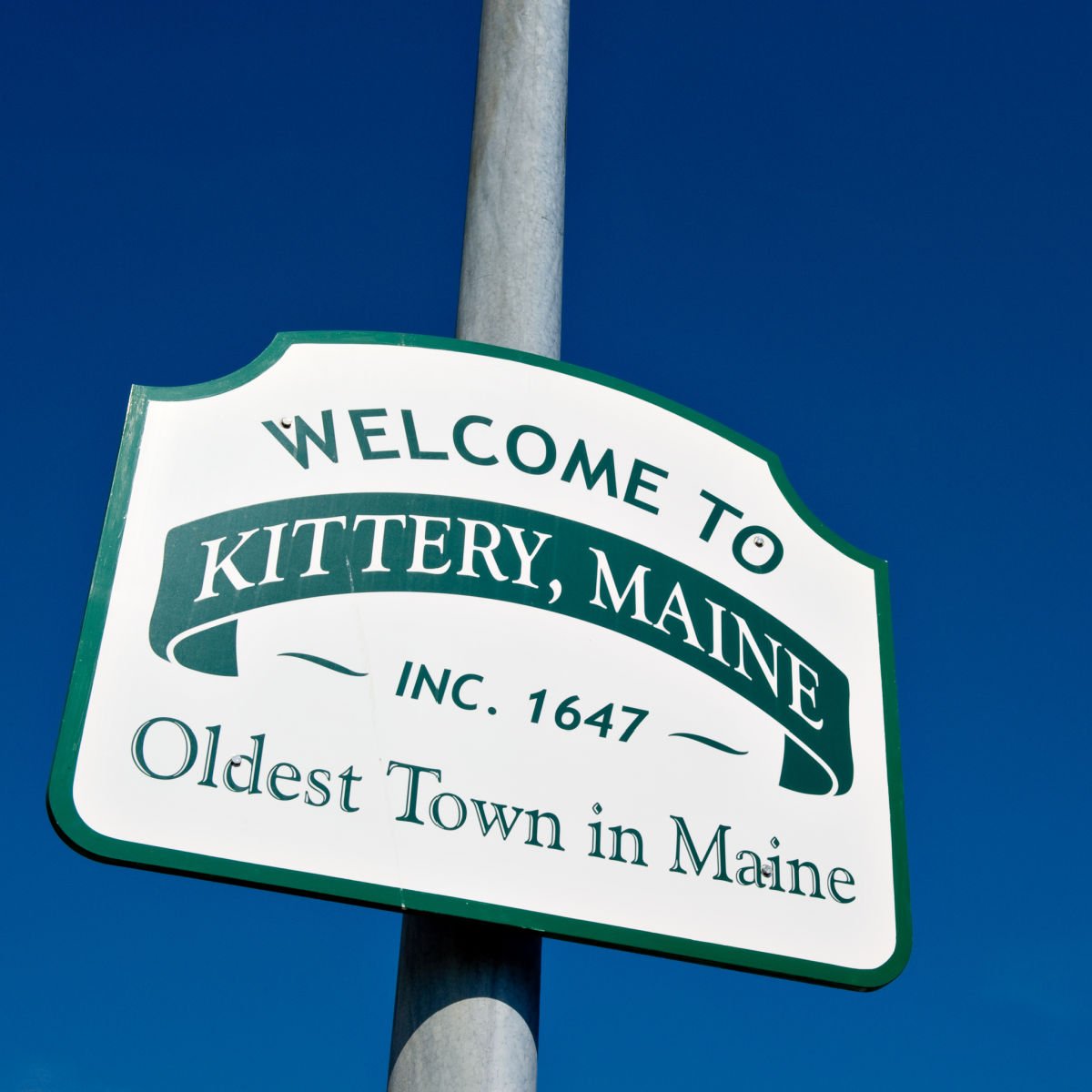 Kittery, Maine welcome sign