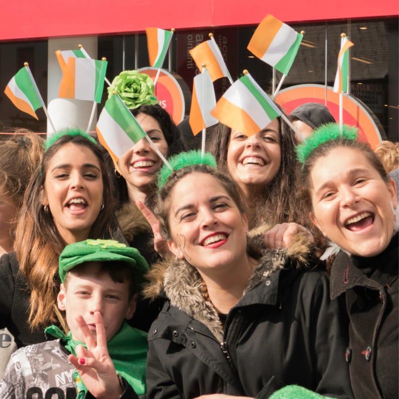 St. Patrick's Day Festival participants in Galway, Ireland